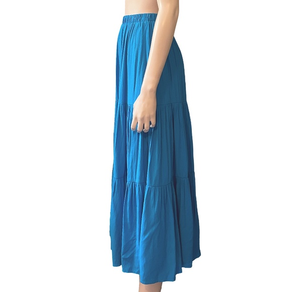 Princess Polly Skirt Allie Tiered Layered Maxi Skirt Rayon Flowy Angelic NWOT - Picture 10 of 13